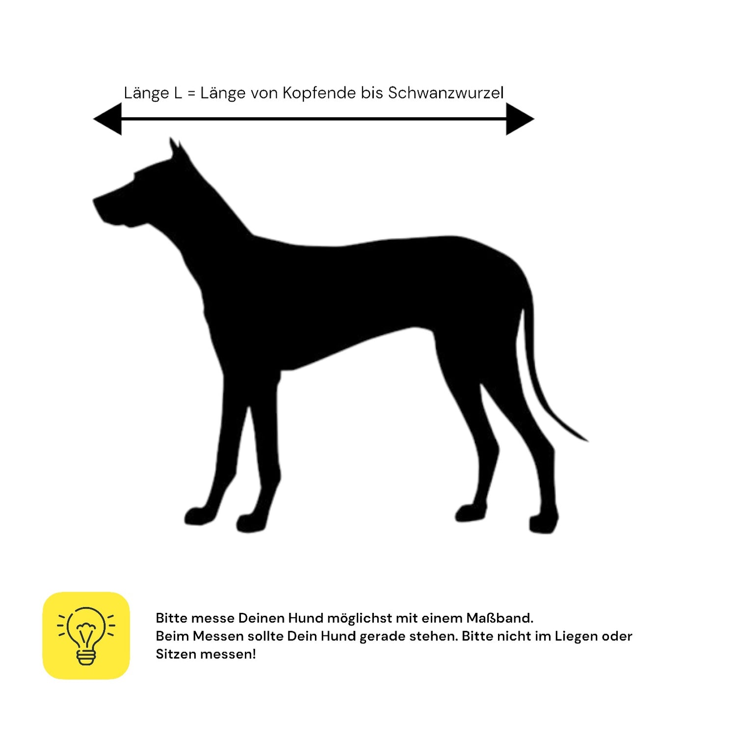 Messanleitung Hund für Hundebett