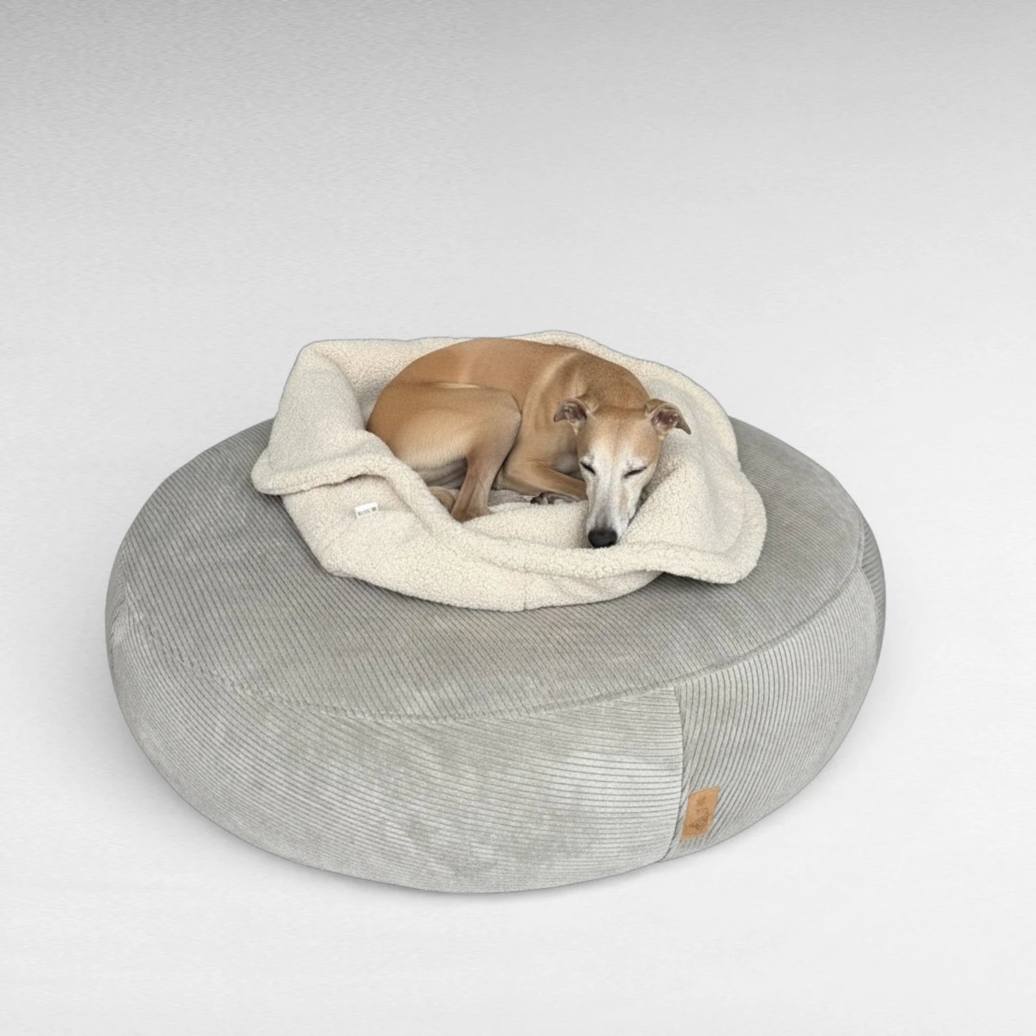 Hundebett Yoa aus Comfy Corduroy für Hunde, rundes Design