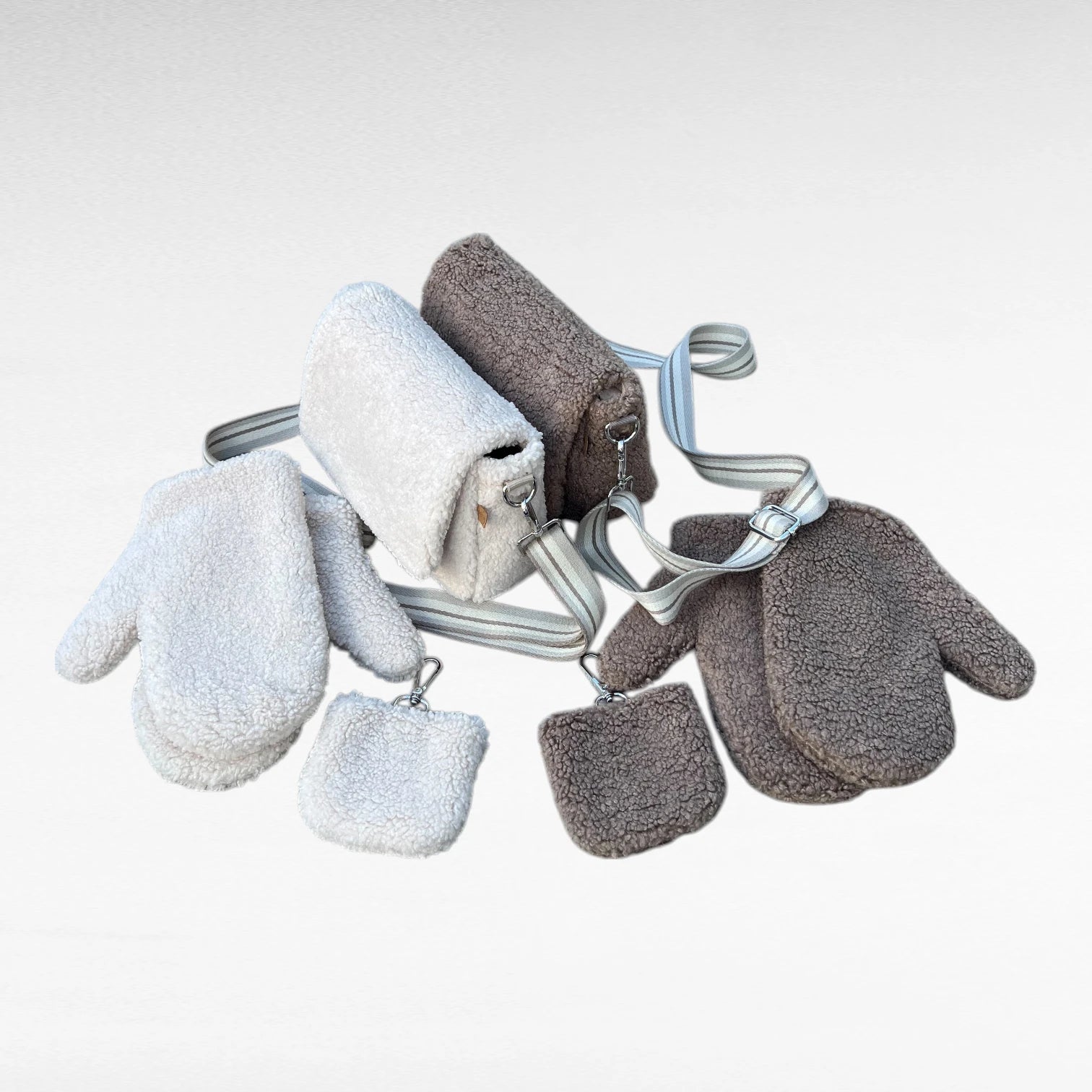 2 in 1 Tasche Miyu | Nordic Teddy | Beige