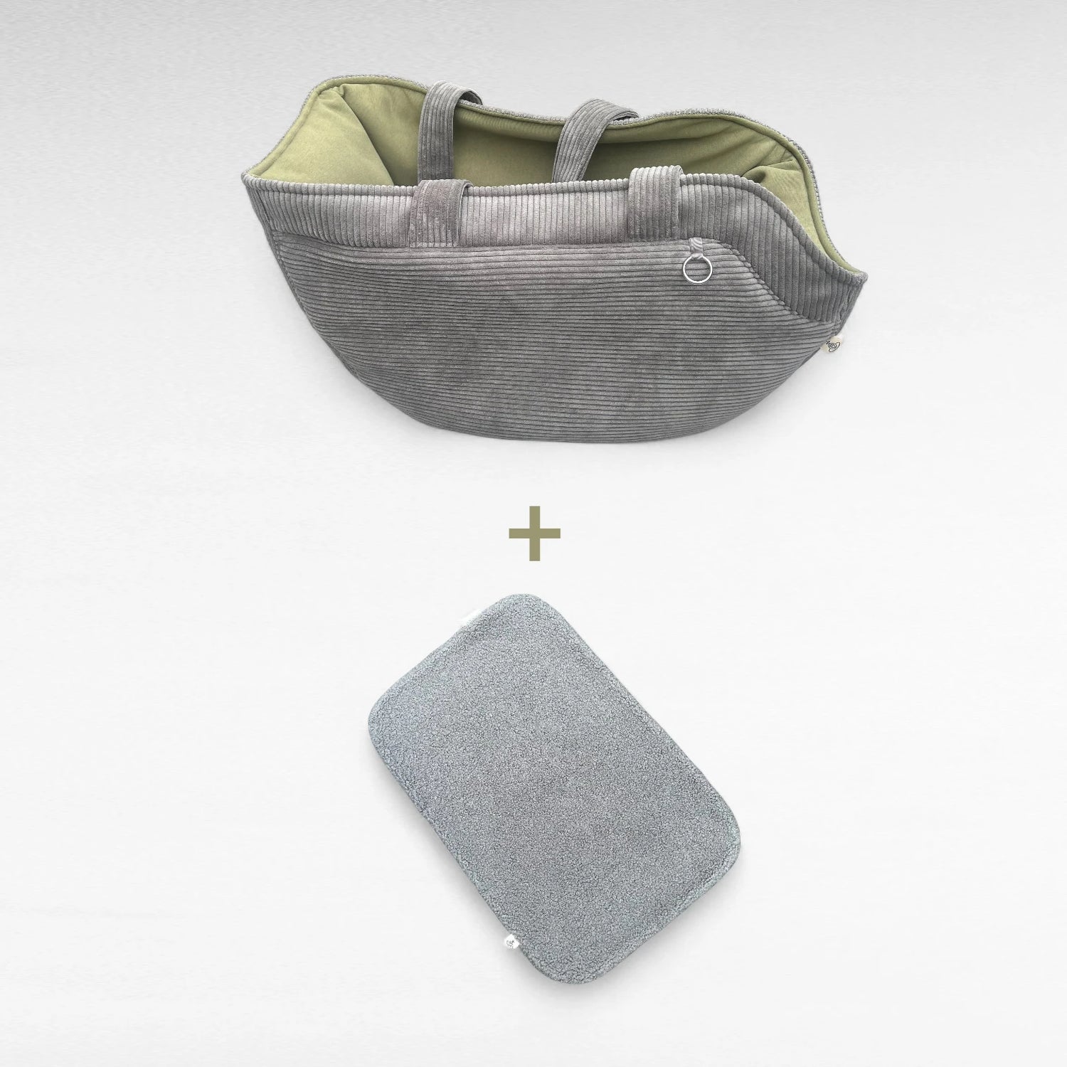 Perfect Match Set 3 | Hundetasche Hiro + Hundedecke Hina 70x50 | Grau