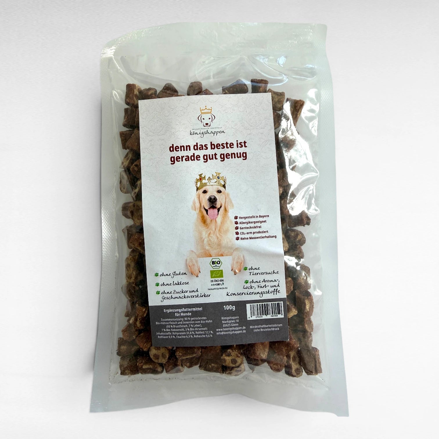 Premium Bio-Huhn Hundeleckerli | natürlich & geruchsarm | 100 g