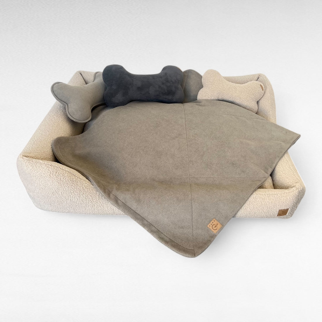 Hundebett Gin | Kuscheliges Original Quereinsteigerbett | Cuddly Teddy