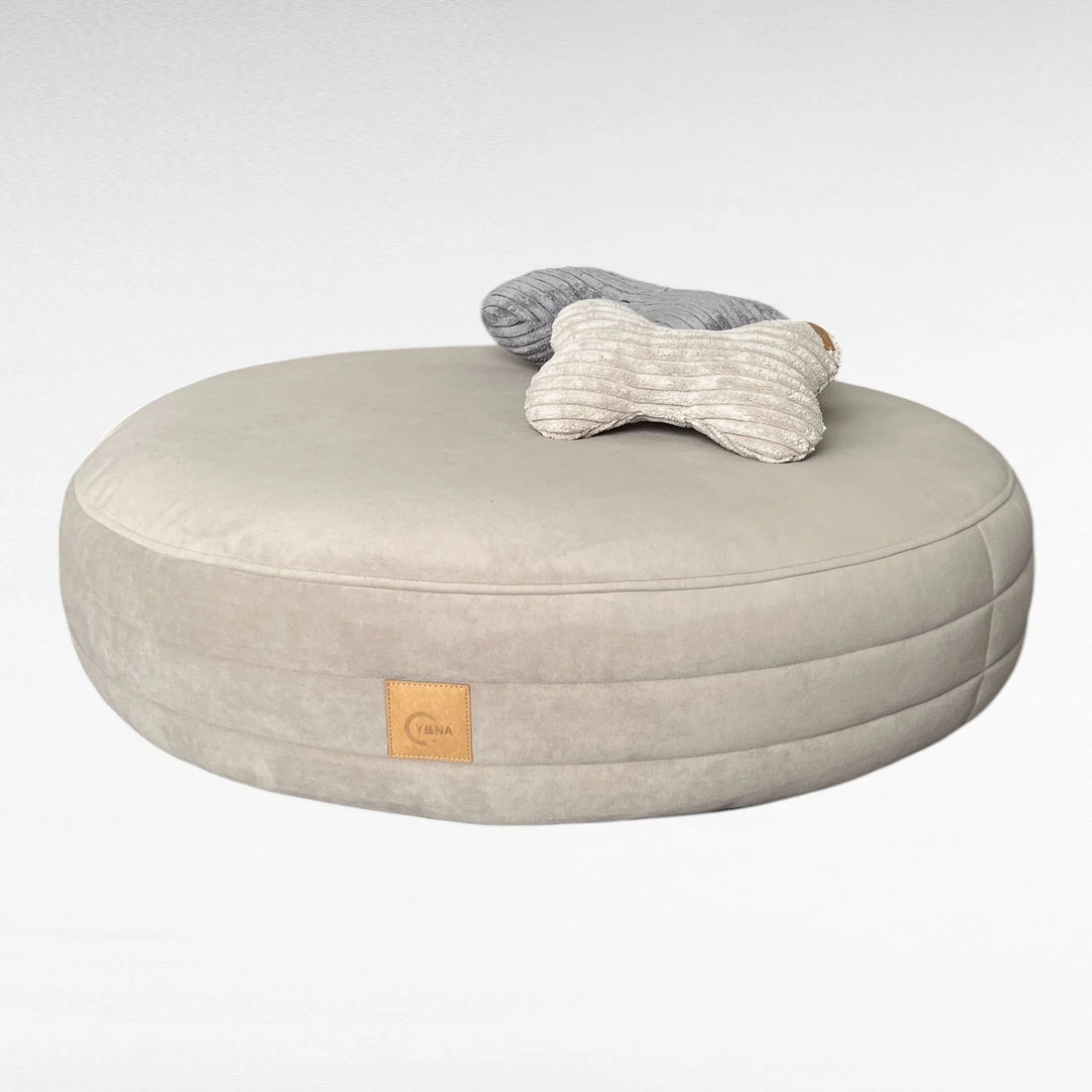 Rundes Hundebett Yumi | Designhundebett mit orthopädischem Liegekomfort