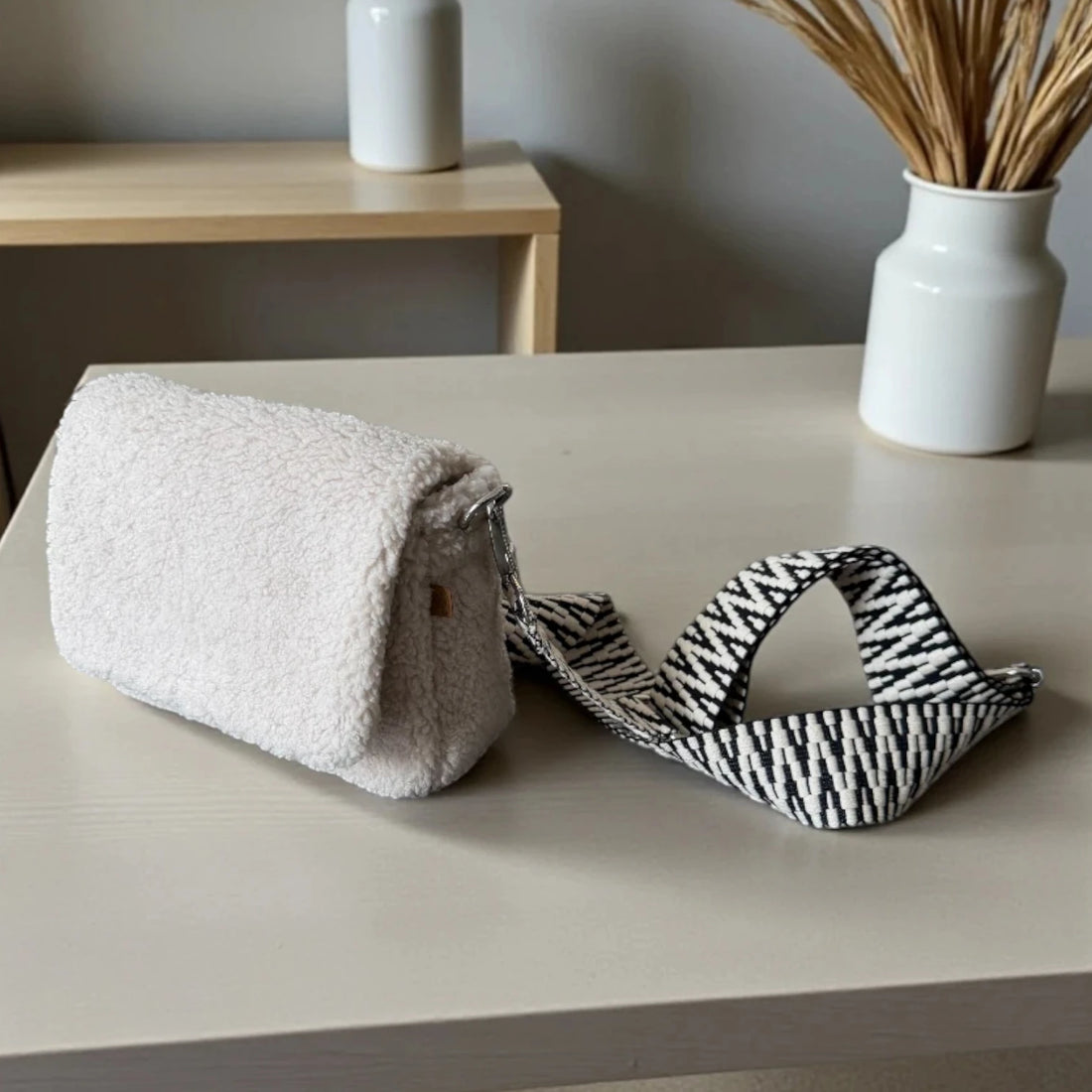 2 in 1 Tasche Miyu | Nordic Teddy | Beige