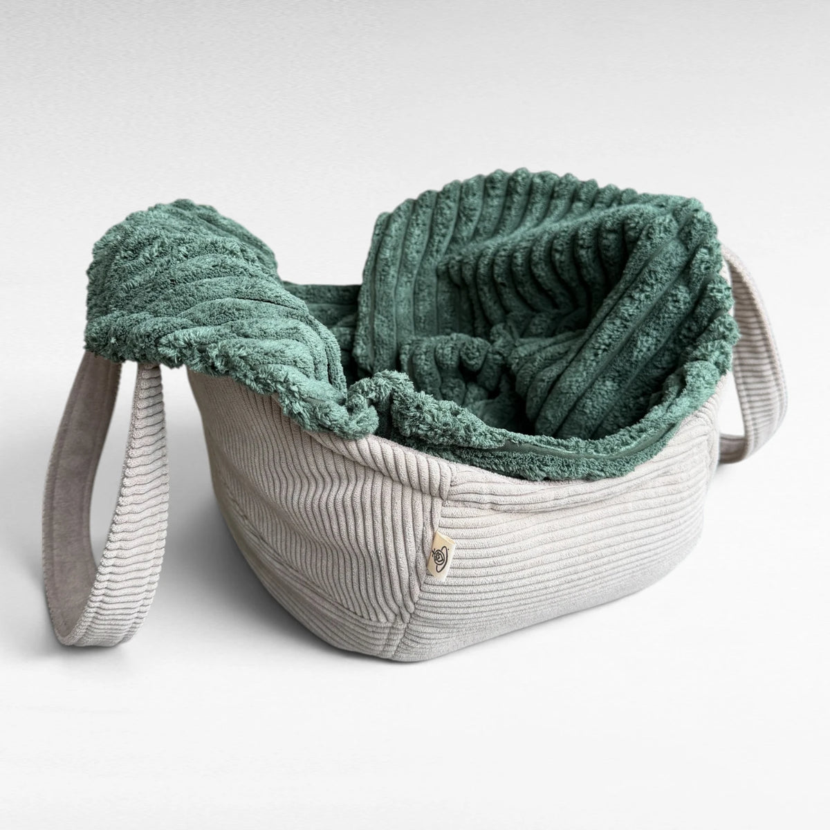 Hundeschlafsack Omo | Soft Maxi Cord | Dunkelgrün