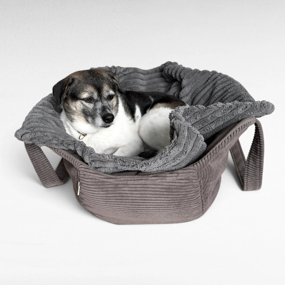 Hundeschlafsack Omo | Soft Maxi Cord | Grau