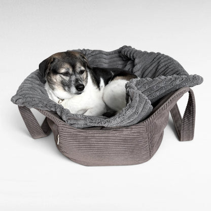 Hundeschlafsack Omo | Soft Maxi Cord | Grau