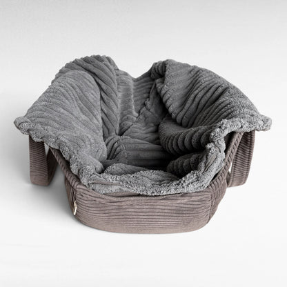 Hundeschlafsack Omo | Soft Maxi Cord | Grau