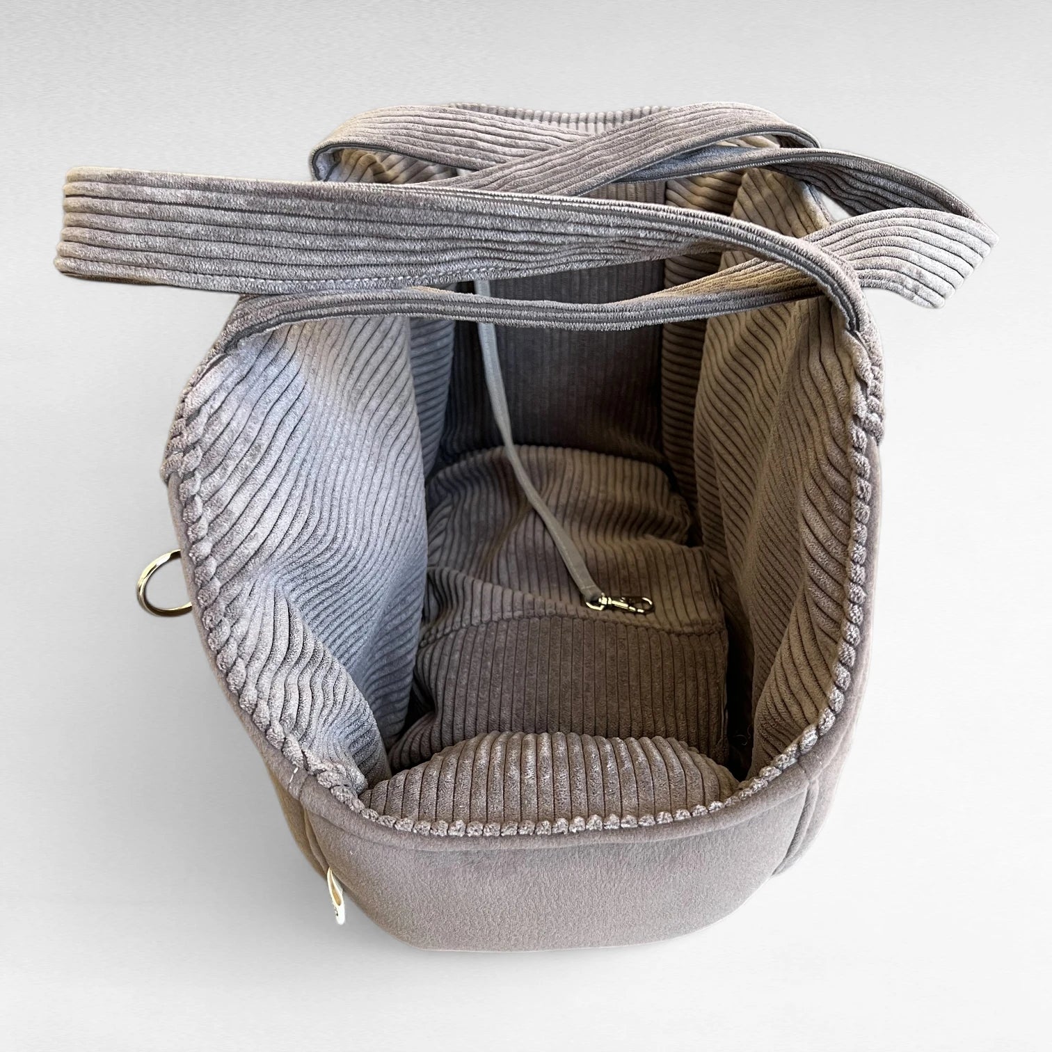 Hundetasche Mika | Hundetragetasche &amp; Körbchen bis 5 kg | Taupe