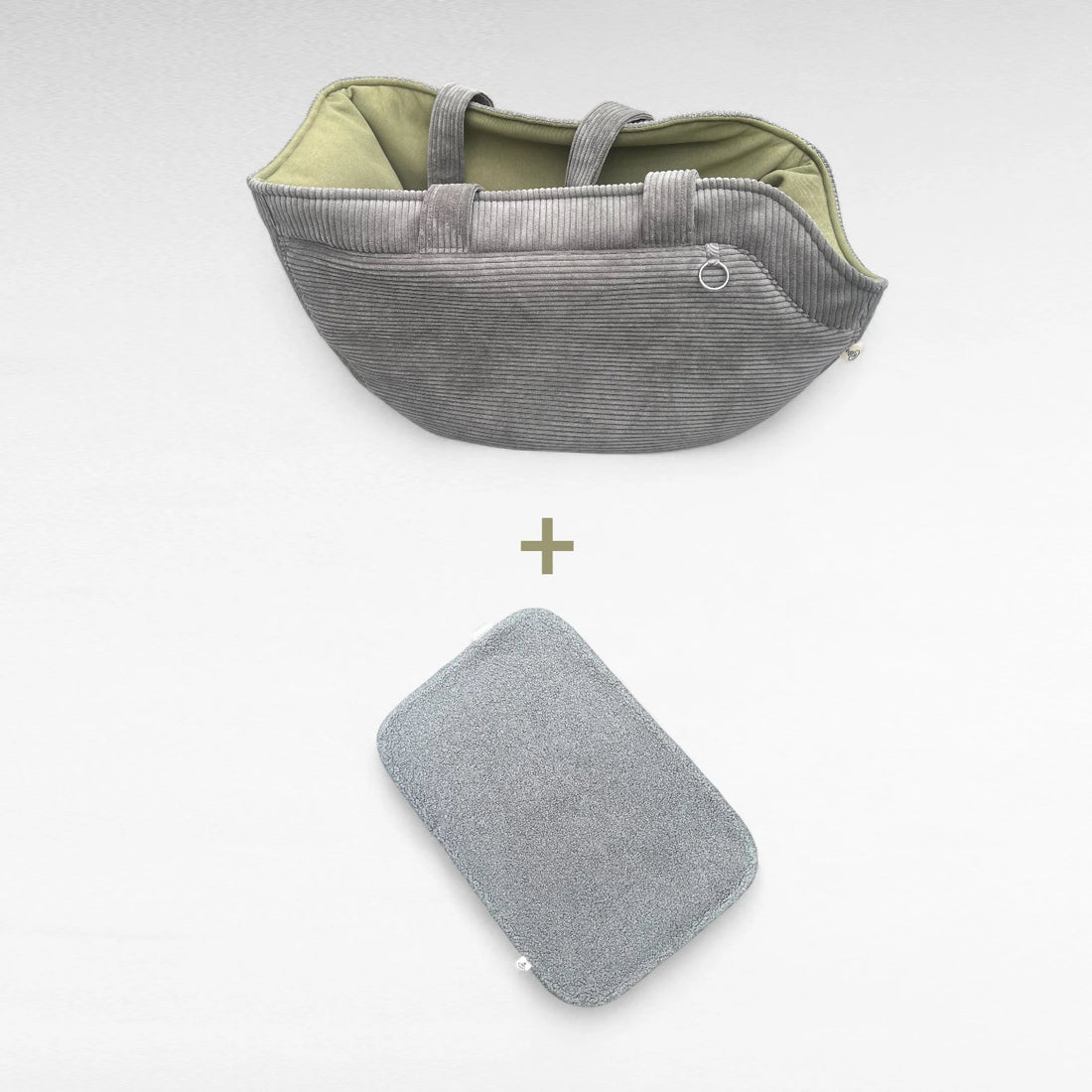 Perfect Match Set 3 | Hundetasche Hiro + Hundedecke Hina 70x50 | Grau