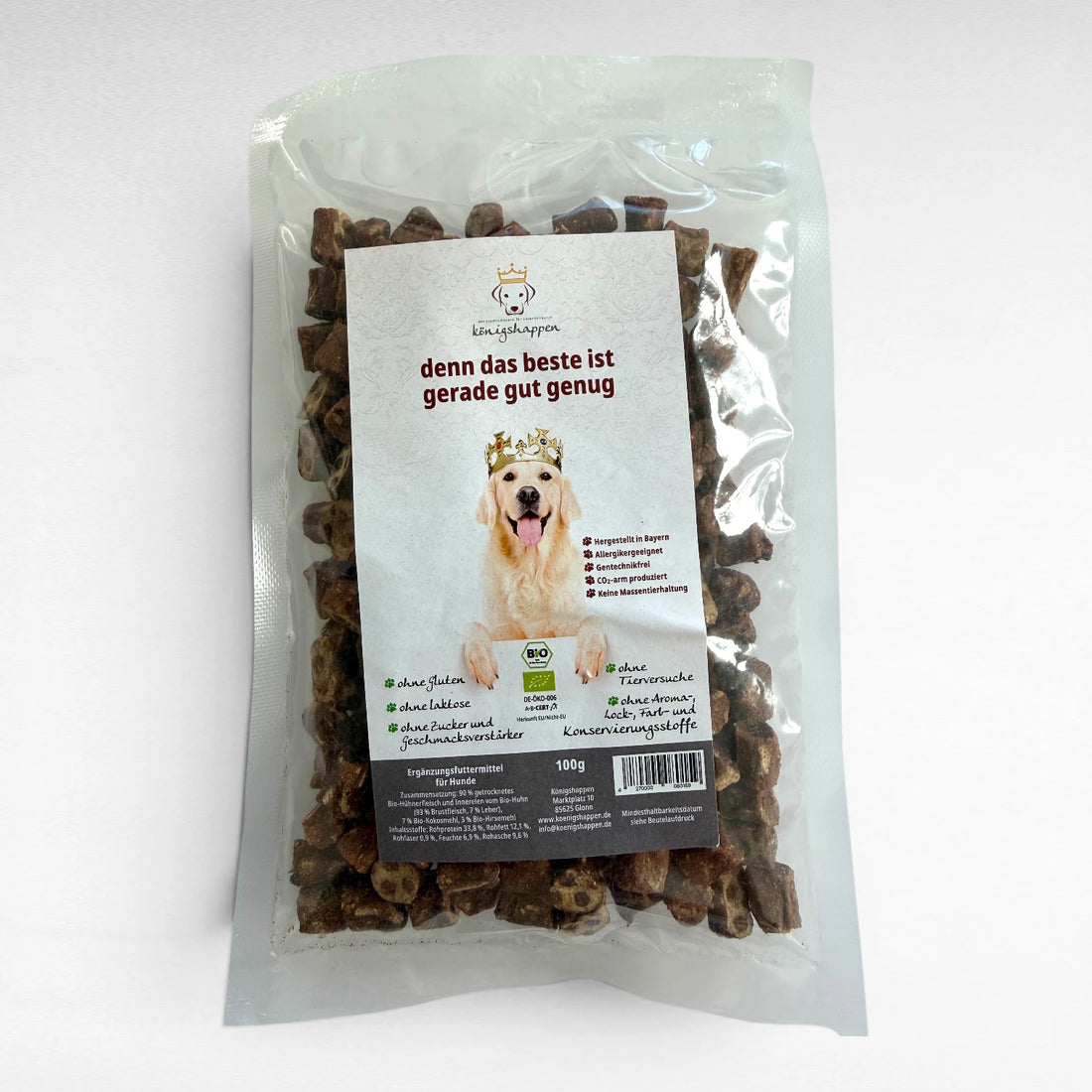 Premium Bio-Huhn Hundeleckerli | natürlich &amp; geruchsarm | 100 g